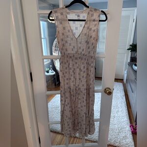 Sincerely Jules Blue and Cream Midi Dress